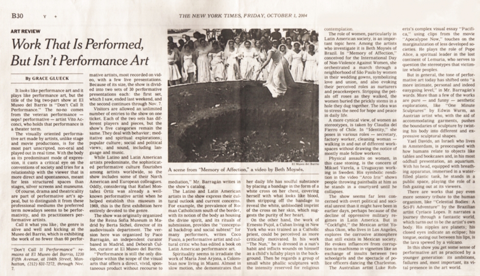 The New York Times – Art Review – 2004 – New York – USA
